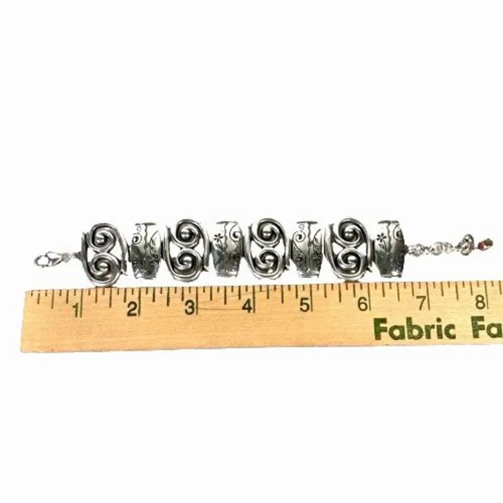 Brighton Silver Pablo's Passion Picasso Swirls Scroll & Floral Link Bracelet $68